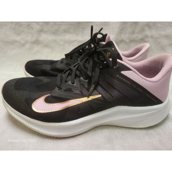 Nike Women Shoes Black Pink Metallic Gold Size 11 EUC - Picture 1 of 6